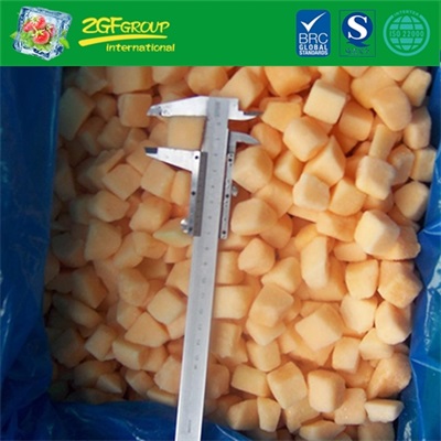 frozen fruits IQF diced cantaloupe melon 20mm