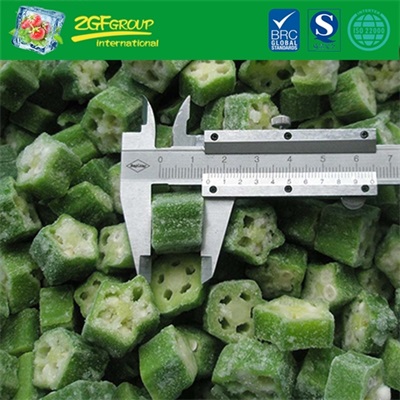 frozen vegetable IQF cut okra 10-15mm