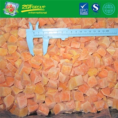 Frozen vegetable IQF diced orange red sweet potato 10mm