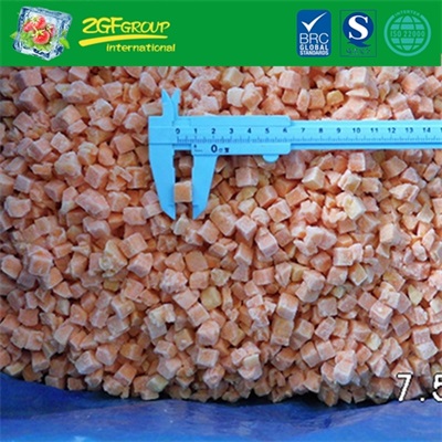 Frozen vegetable IQF diced orange red sweet potato 10mm