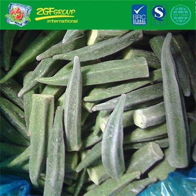 Frozen IQF whole okra without ends