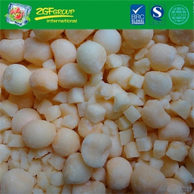 Frozen IQF mix of cantaloupe melon dices & ball