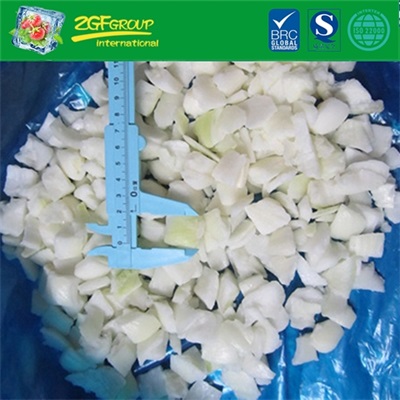 IQF white onions dices 30mm