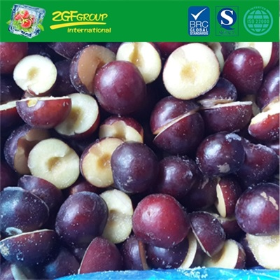 Good Grade IQF Plum Halves With Skin On