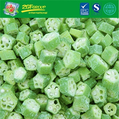 Good Grade Frozen Cut Organic Green Baby Okra